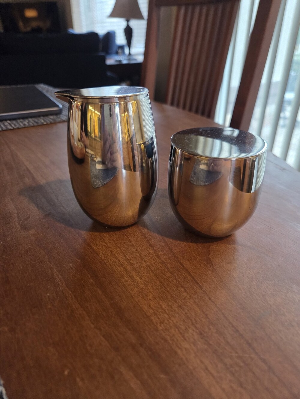 Bodum Stainless Steel Sugar/Creamer Designed By Carsten Jorgensen
